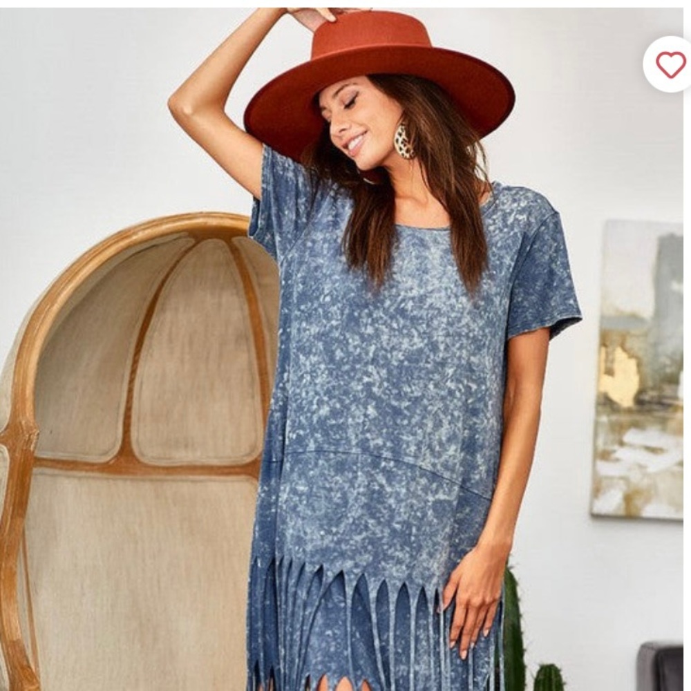 Bibi Shredding Dress Blue